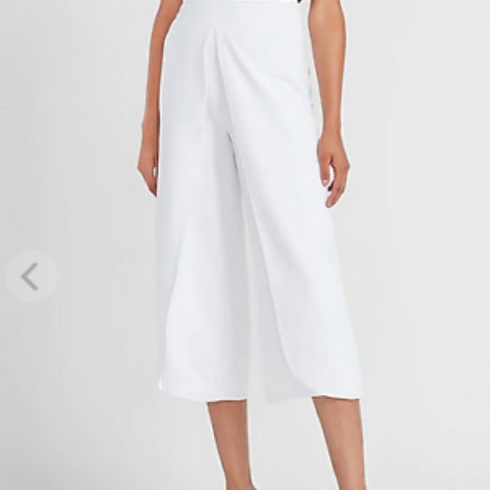 Express MID RISE SLIT FRONT CROPPED PANT